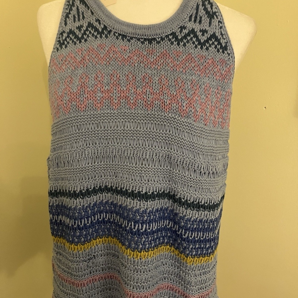 Sundance Cotton Knit Sweater Vest Tank Top Size XXL